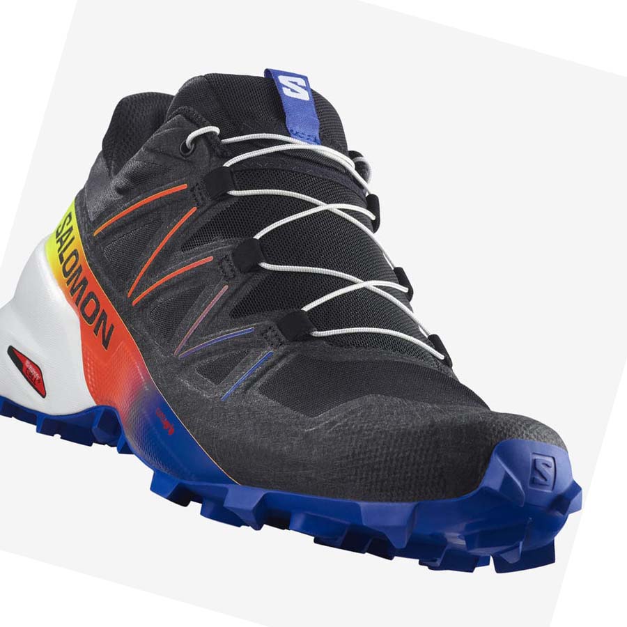 Salomon SPEEDCROSS 5 RACING PACK Trail Futócipő Férfi Fekete Kék | HU 2122SGL